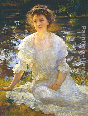 Portrait of Elanor Hyde Phillips painting - Edmund Charles Tarbell Portrait of Elanor Hyde Phillips art painting